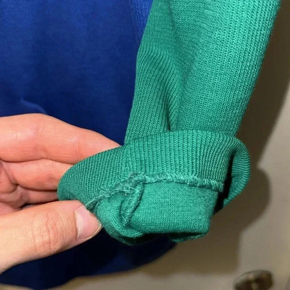 VTG Made in USA Country Collection WMN’s Sweater Cardigan Top XL Blue/Blk/Grn - Picture 16 of 17